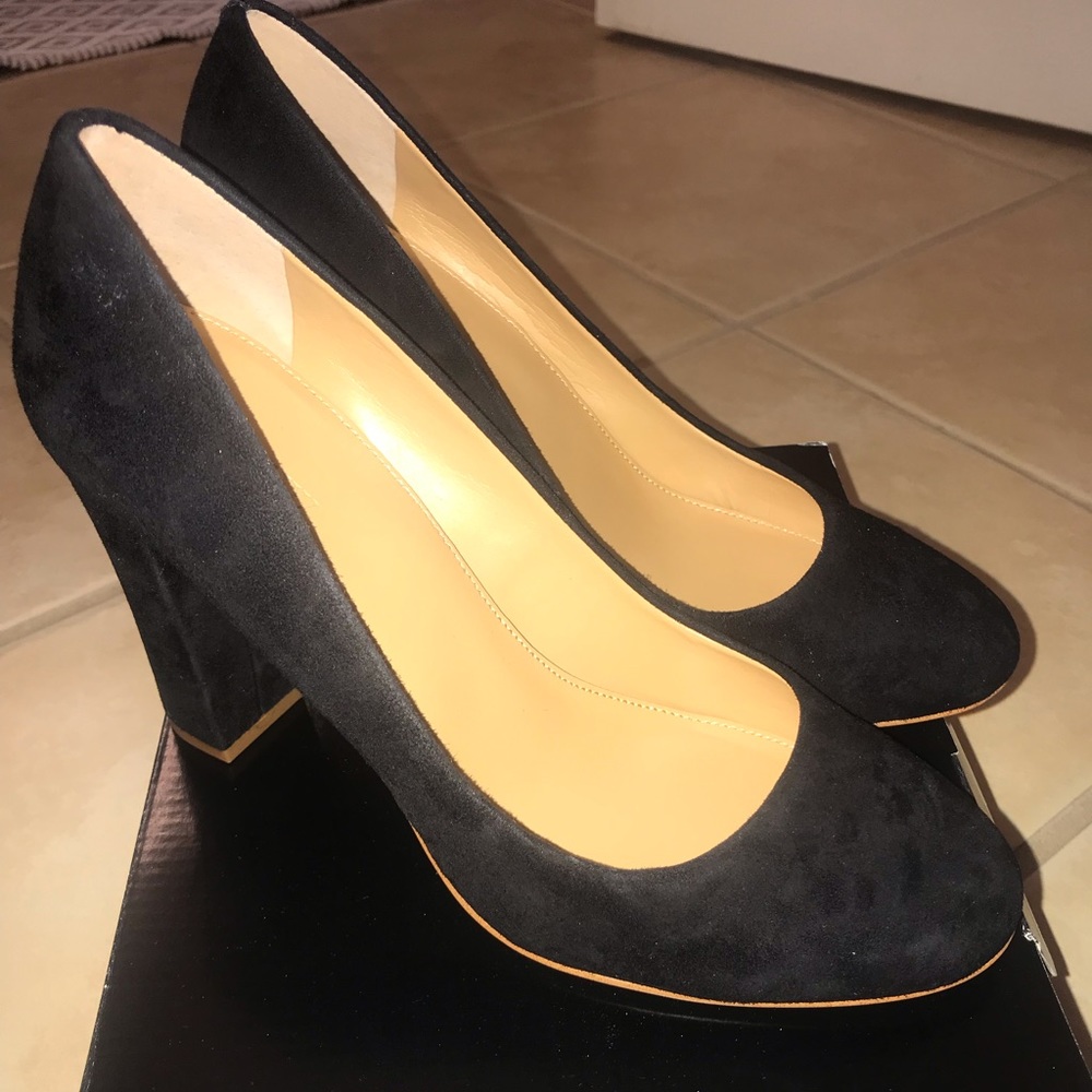 J. Crew Black Olive Suede Pumps 8.5 NEW